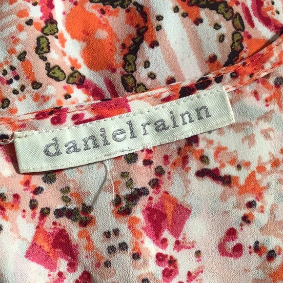 Daniel Rainn hi low blouse watercolor peach M - Picture 6 of 6